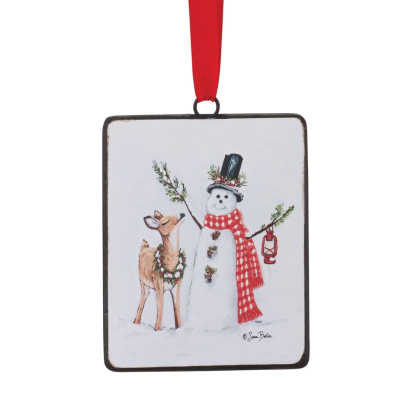 Snowman & Deer Ornament